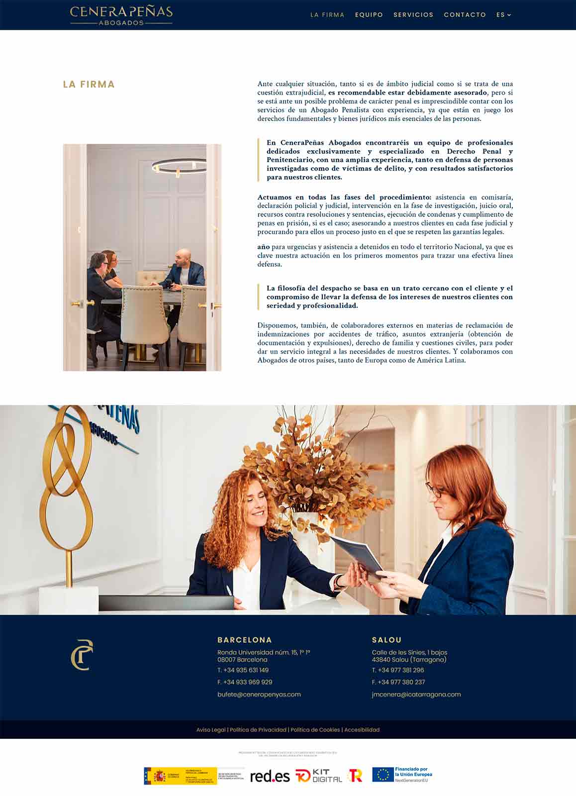 Diseño Web para Cenerapeñas - Abogados