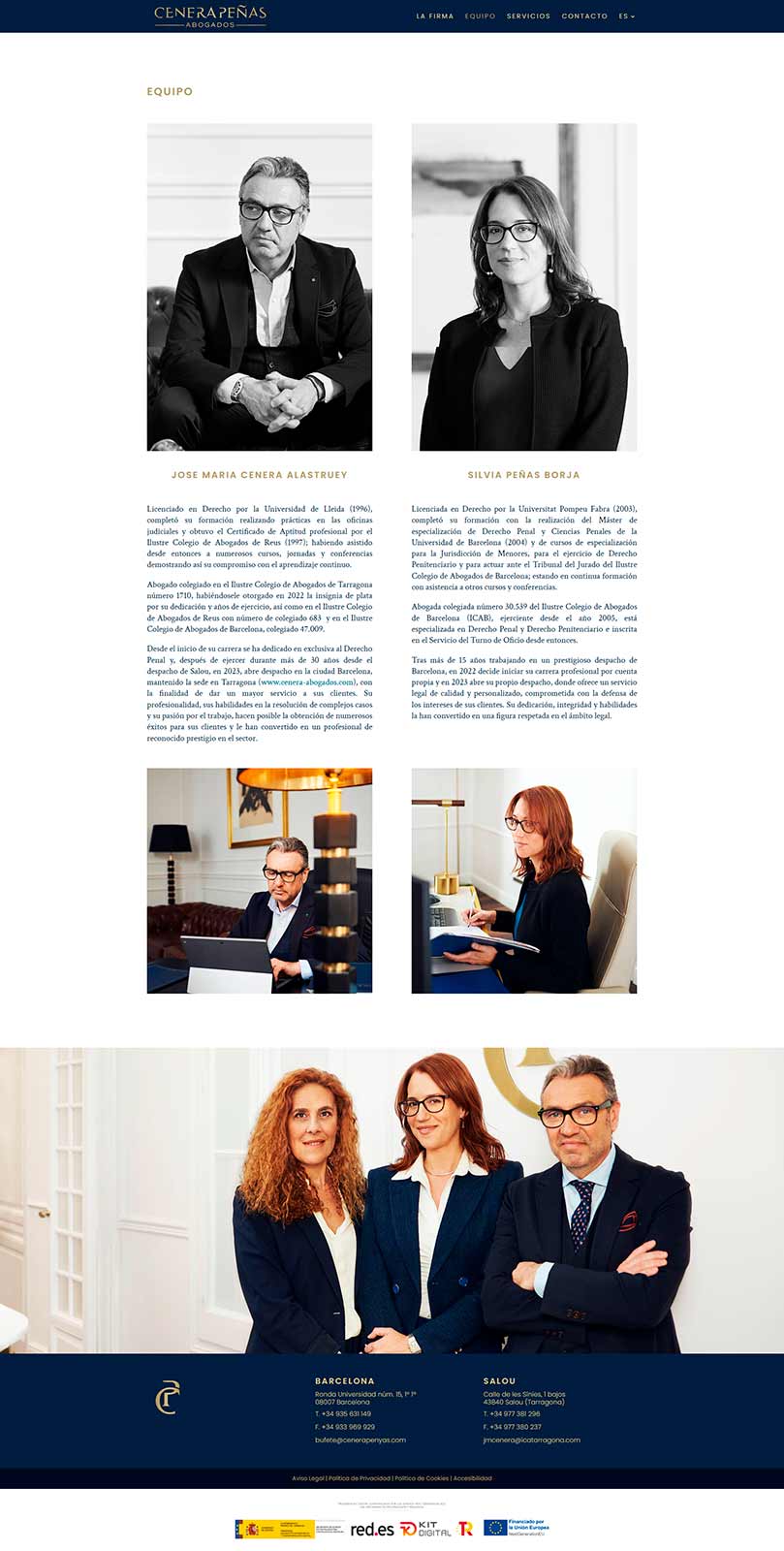 Diseño Web para Cenerapeñas - Abogados