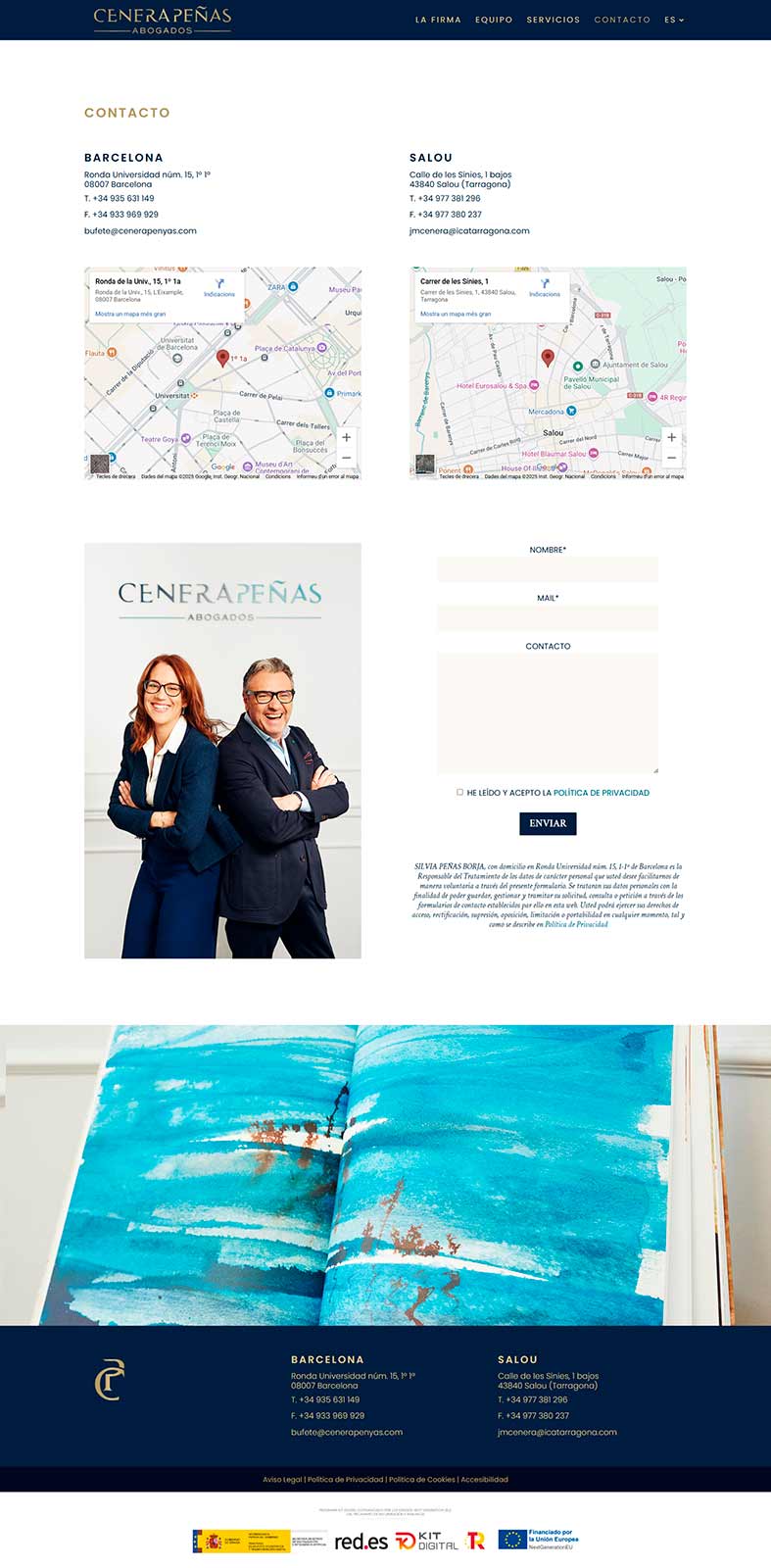Diseño Web para Cenerapeñas - Abogados