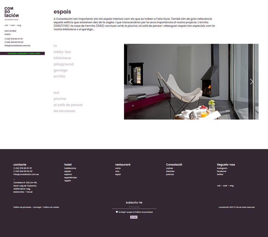 Diseño web en Barcelona Hotel Consolación