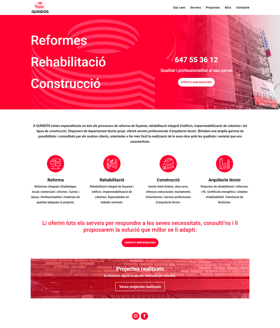 Diseño web Vilanova Quindos